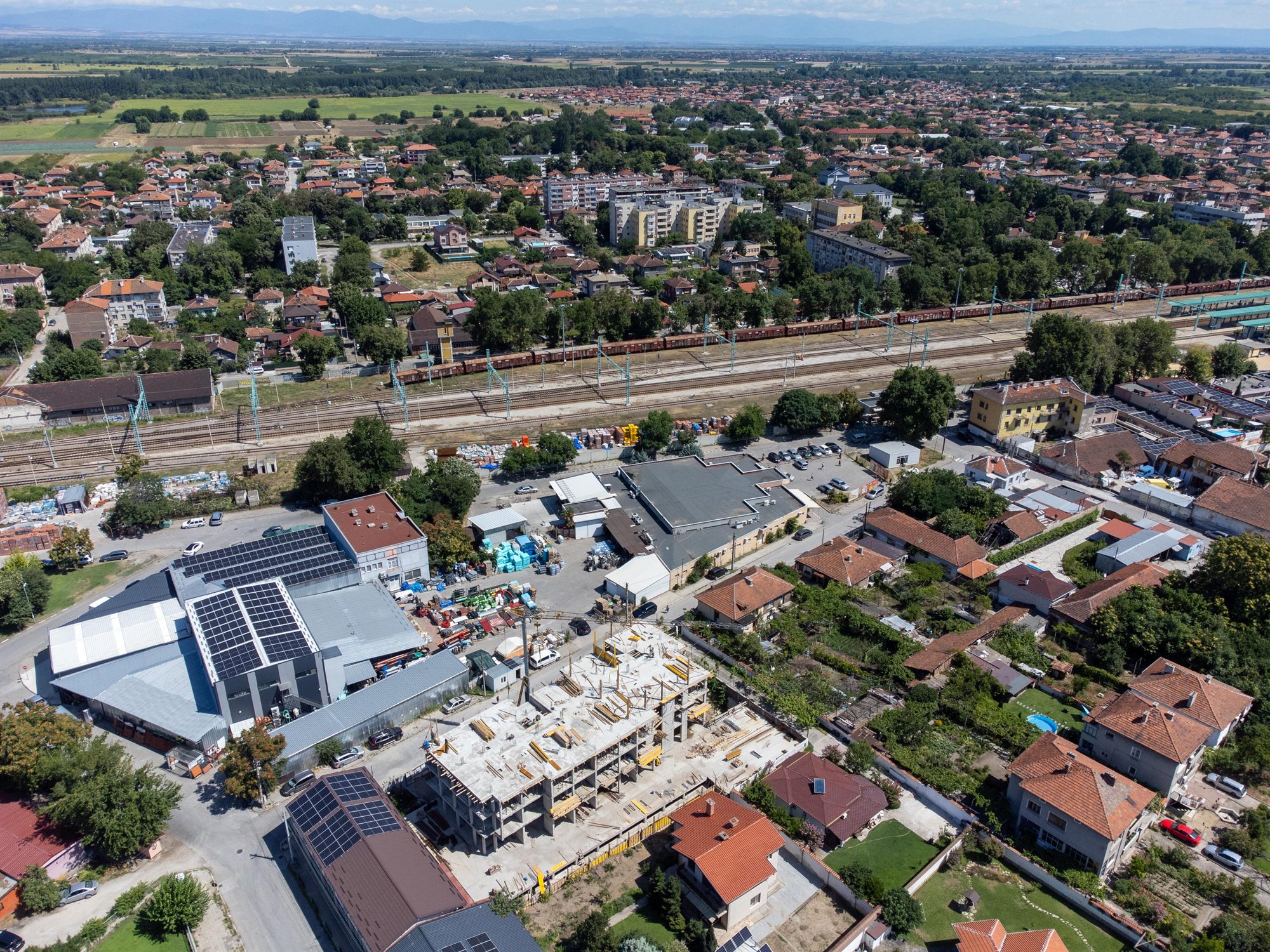 Amber Residence — wide aerial view, Plovdiv province